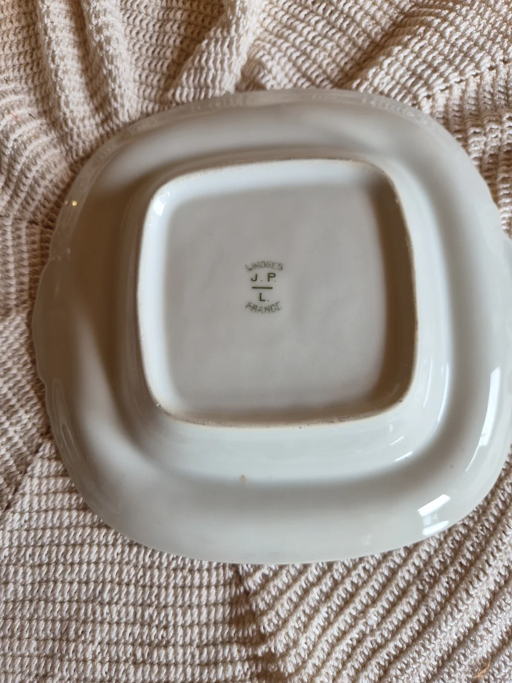 Antique J. Pouyat Limoges France Porcelain Butter Dish Floral